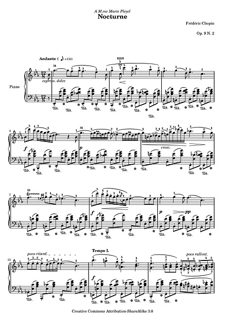 Persistencia salvar tiburón Nocturnos (3 Nocturnes) No. 2 - Piano - Partituras - Cantorion, partituras  y páginas musicales gratis