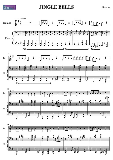 Jingle Bells Easy piano - Piano - Sheet music - Cantorion - Free