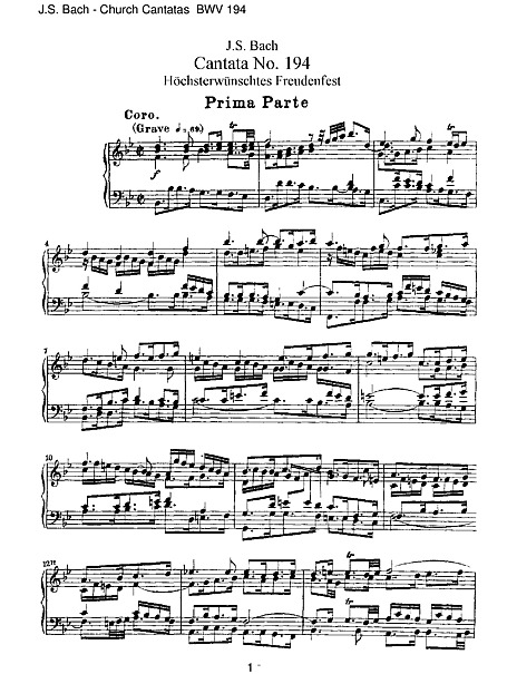 Adjunto archivo Teseo Integración Cantata No. 194 Vocal score - SATB, Piano - Partitures - Cantorion,  partituras y páginas musicales gratis