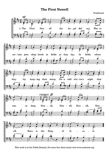 the first noel sheet music satb