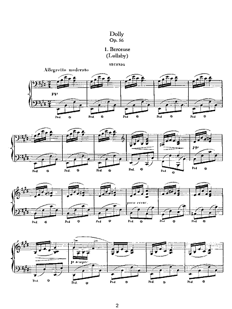 Dolly Suite Piano a cuatro manos - Partituras - Cantorion, partituras páginas musicales gratis