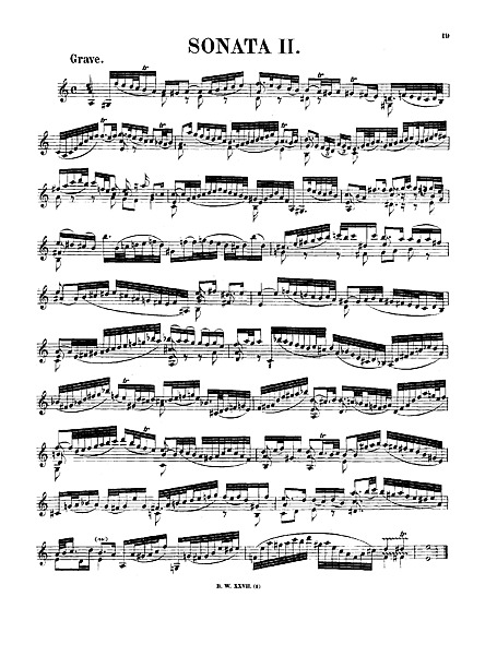 original bach sheet music