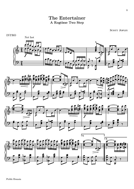The Entertainer  Piano Scott Joplin Book Only HL50452870 