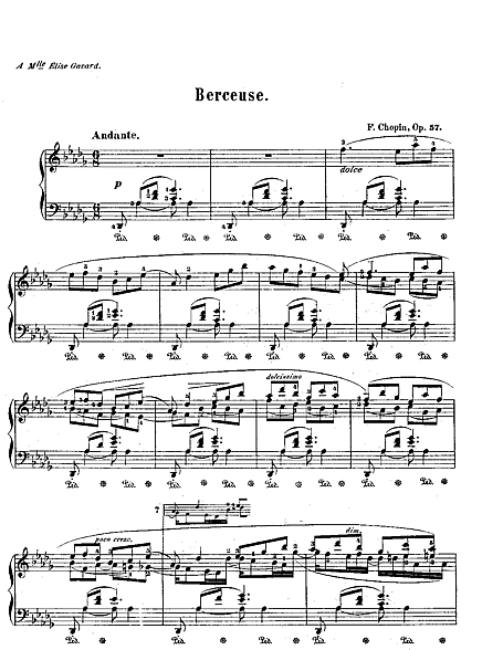 Berceuse Original version - Piano - Sheet music - Cantorion - Free sheet  music, free scores