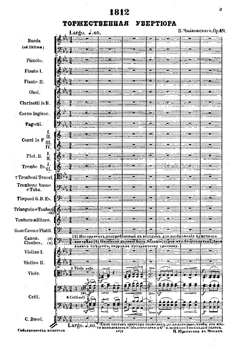 序曲1812年 （1812 Overture） Full score - オーケストラ - 楽譜