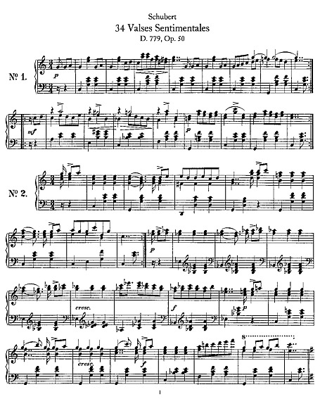 34 Valses Sentimentales Piano - Partituras - Cantorion, partituras y  páginas musicales gratis