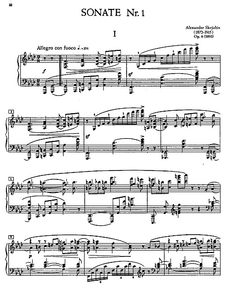 Piano Sonata No. 1 Piano Sheet music Cantorion Free sheet