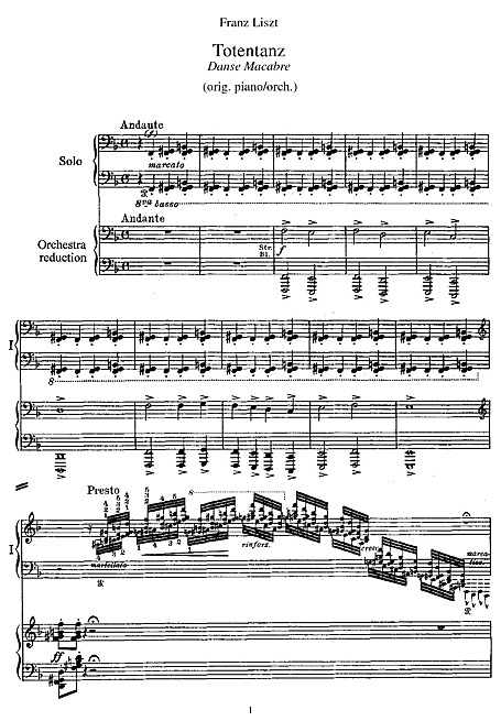 Hectáreas Gran Barrera de Coral corazón Totentanz (Danse Macabre) Piano Duet - Piano duet - Partituras - Cantorion,  partituras y páginas musicales gratis
