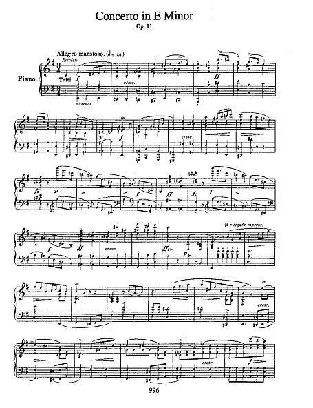 Piano Concerto No. 1 reduction Piano - Partituras - partituras páginas musicales gratis
