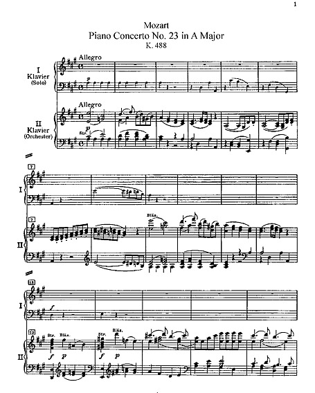 Otros lugares champán superávit Piano Concerto No. 23 Piano Duet - Piano duet - Partituras - Cantorion,  partituras y páginas musicales gratis