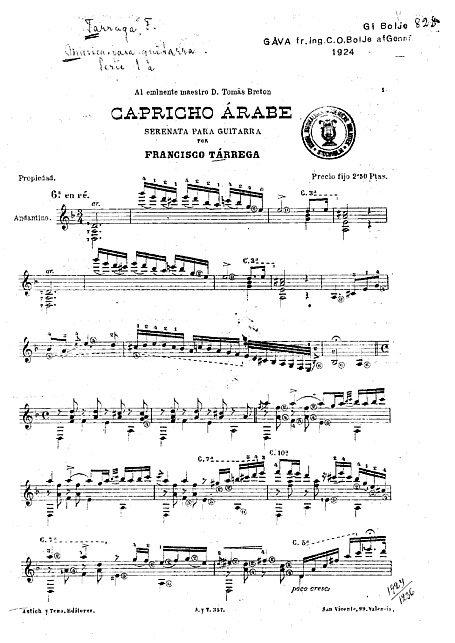 capricho arabe sheet