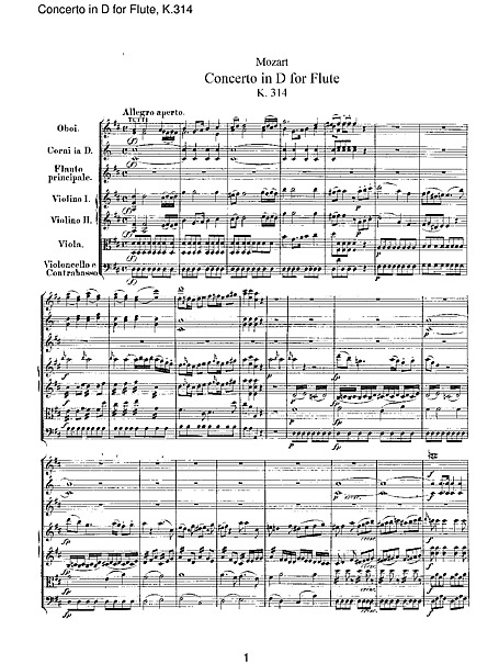 Flute Concerto No. 2 Full Score - - 楽譜 - カントリーアン, 無料楽譜