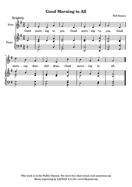 Happy Birthday Song Voice, Piano - Sheet music - Cantorion - Free sheet  music, free scores