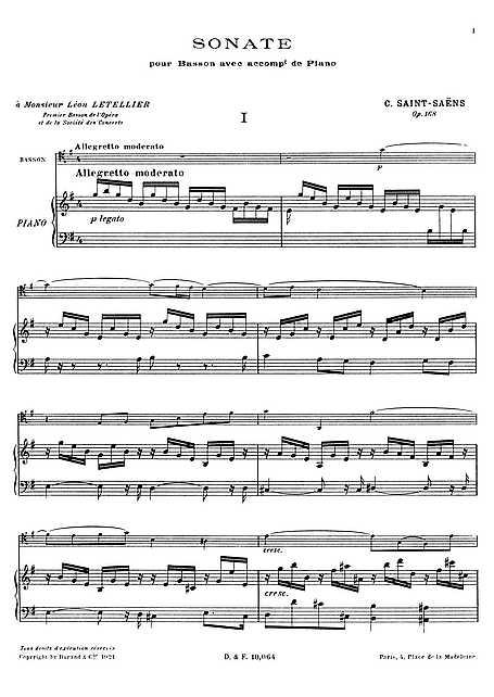 Sonate Op.168 Basson 