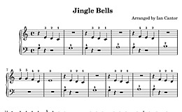 Jingle Bells Glockenspiel - Partituras - Cantorion - Partituras grátis