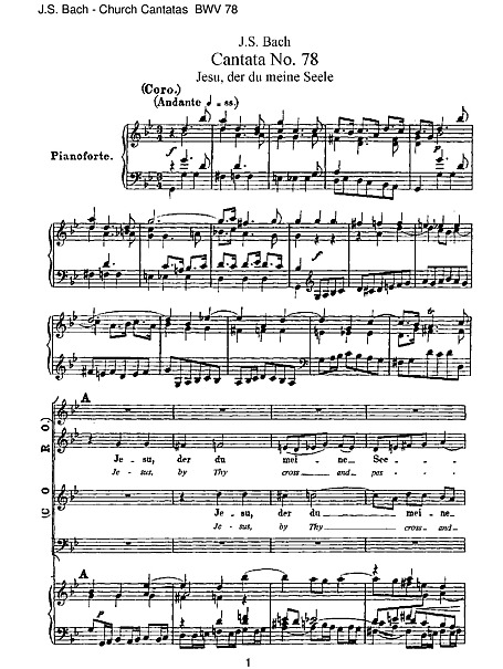 Cantata No. 78 Vocal score - Voz, Piano, Teclado - Partituras - Cantorion - Partituras grátis Cantata No. 78 Vocal score - Voz, Piano, Teclado - Partituras - Cantorion - Partituras grátis