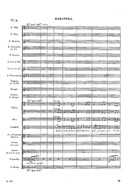 Carmen Habanera - Orchestra, Coro 4 V.m., Soprano Solista - Sheet Music ...