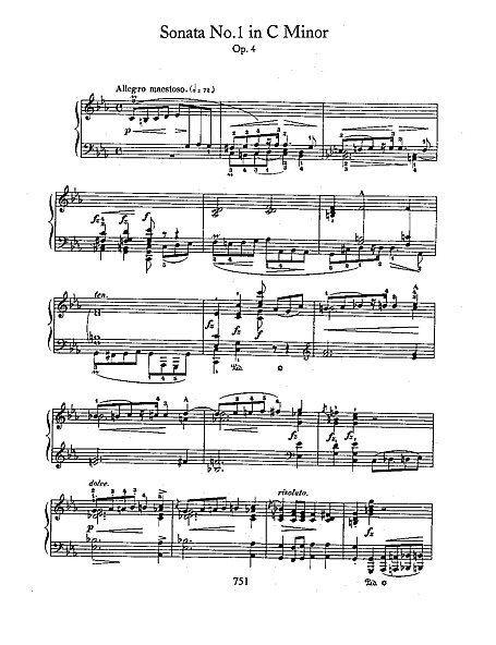 Piano Sonata No. 1 Piano Sheet music Cantorion Free sheet