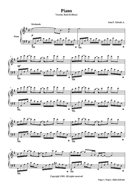 Piano Piano - - Partituras - Cantorion, partituras y páginas