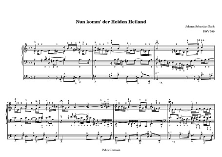 Nun Komm' Der Heiden Heiland Original Version - Orgel - Noten ...