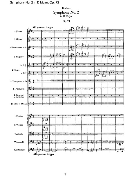 Symphony No. 2 Full Score - - 楽譜 - カントリーアン, 無料楽譜