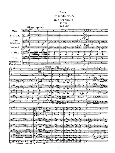 Concerto No. 5 Full Score - - Sheet music - Cantorion - sheet music, free scores
