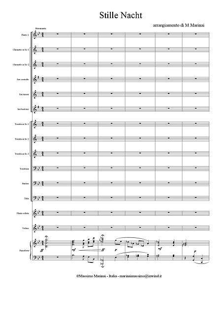 Silent Night (Stille Nacht, heilige Nacht) Orchestra - Orchestra - Sheet  music - Cantorion - Free sheet music, free scores