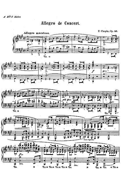 Allegro de Concert Piano - Partituras - Cantorion, partituras y páginas  musicales gratis